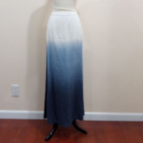 NEW! Blue By Saks Fifth Avenue Ombre Linen Skirt - Size L - $120 - Picture 1 of 8